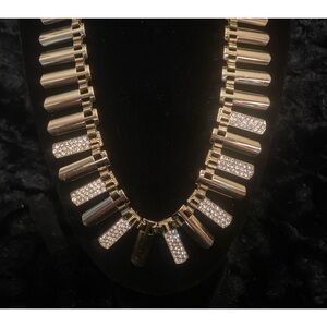 Sparkling Sage Gold and Crystal choker